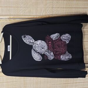 Lauren Moshi Beverly Hills Bunny Shirt - Women's Medium - made in USA